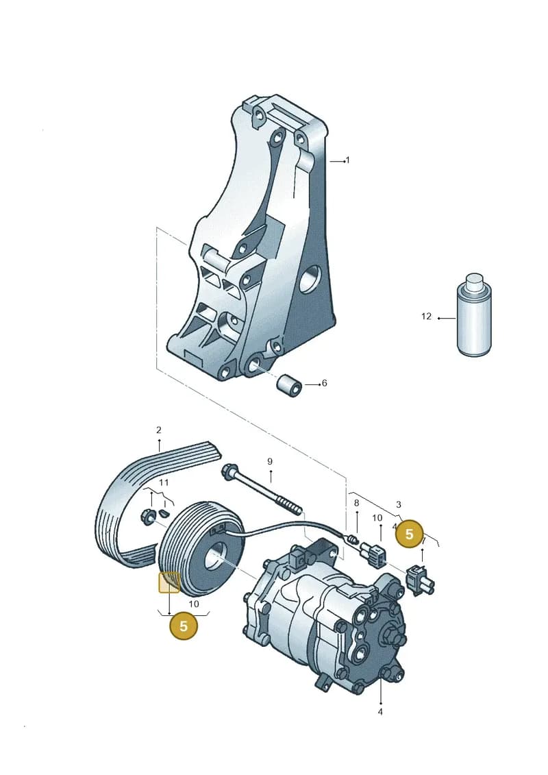 6Q0898810 — Volkswagen POLO (2001-2005) diagram 158260150, position 5