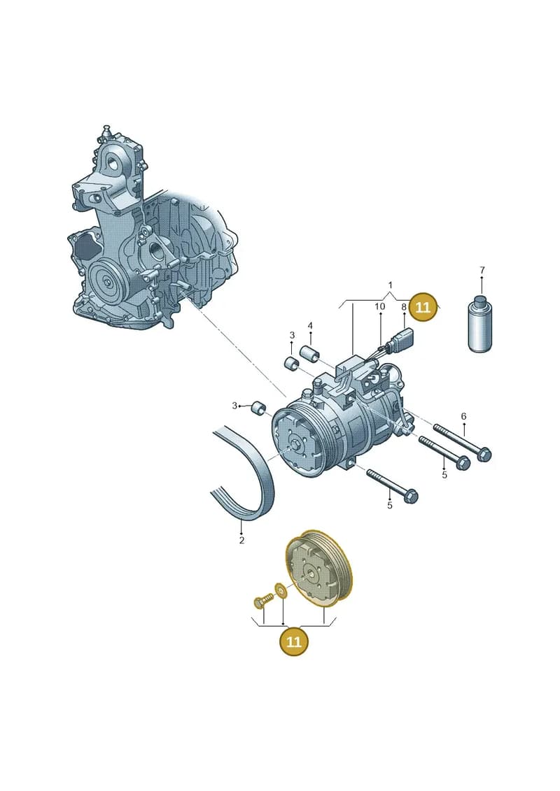 6Q0898810 — Volkswagen Polo (2012-2014) diagram 253260100, position 11