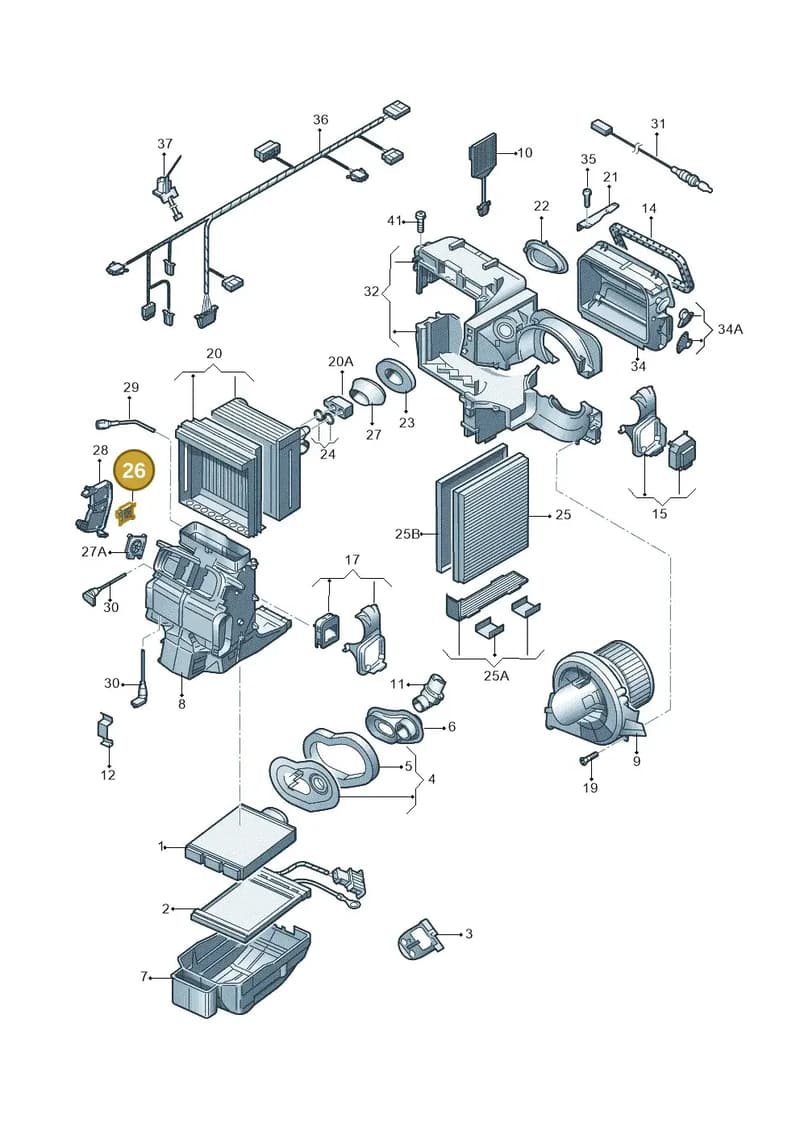 6Q0907511A — Volkswagen POLO (2001-2005) diagram 747820200, position 26