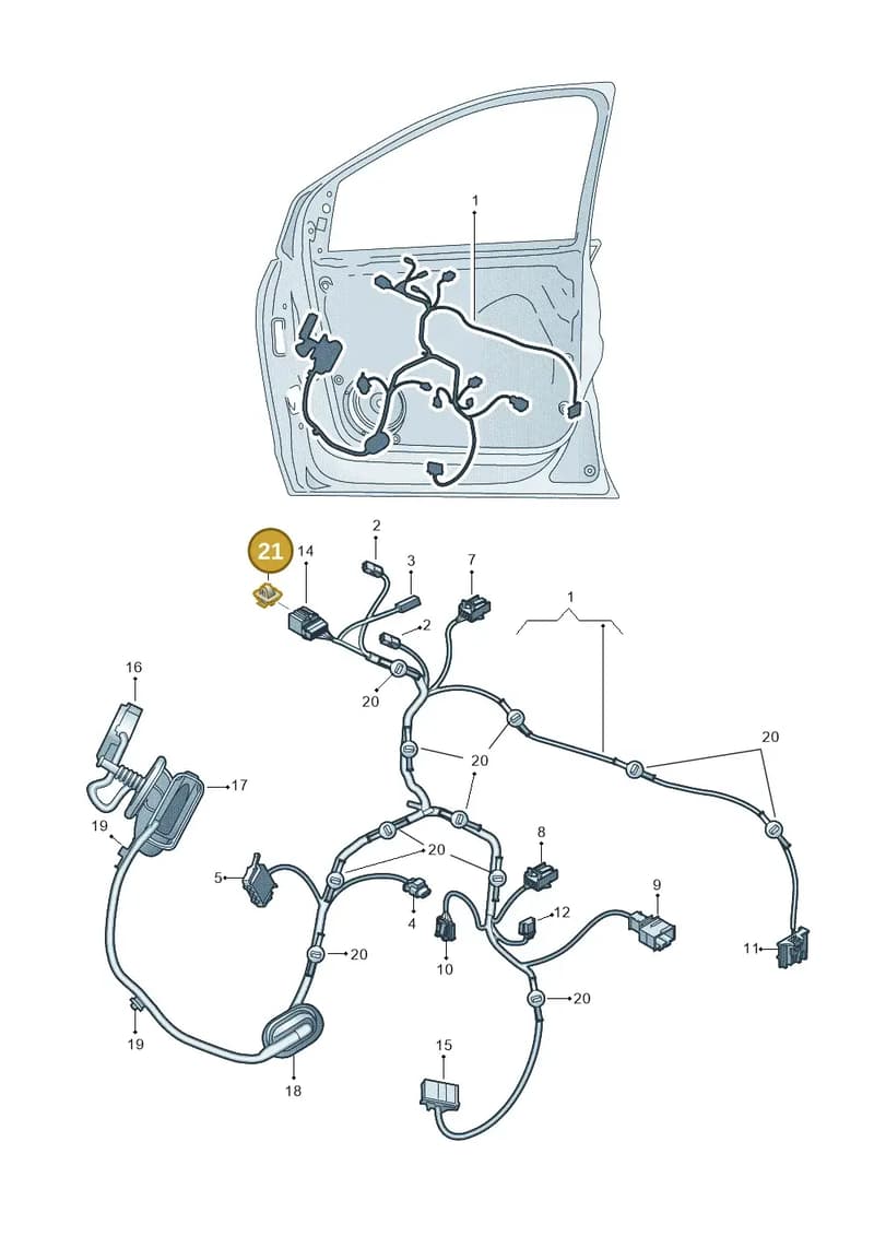 6Q0937510 — Skoda Fabia (2021-2022) diagram 837972340, position 21