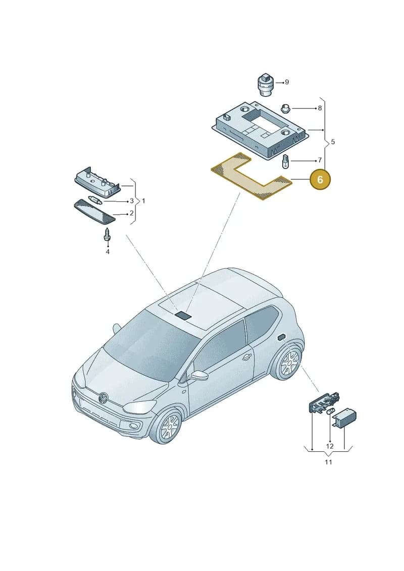 6Q0947125A — Volkswagen E-up! (2013-2016) diagram 723947000, position 6