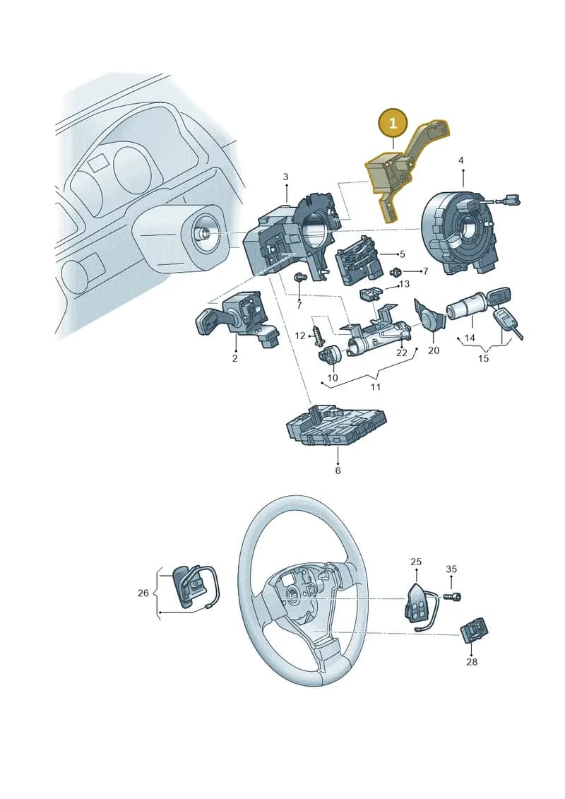 6Q0953513AM9B9 — Volkswagen Lavida (2008-2013) diagram 409953500, position 1