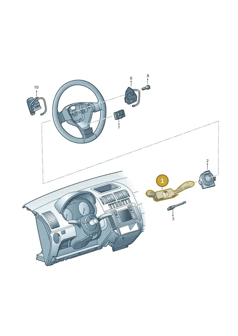 6Q0953513AN9B9 — Volkswagen Polo (2009-2012) diagram 672953500, position 1