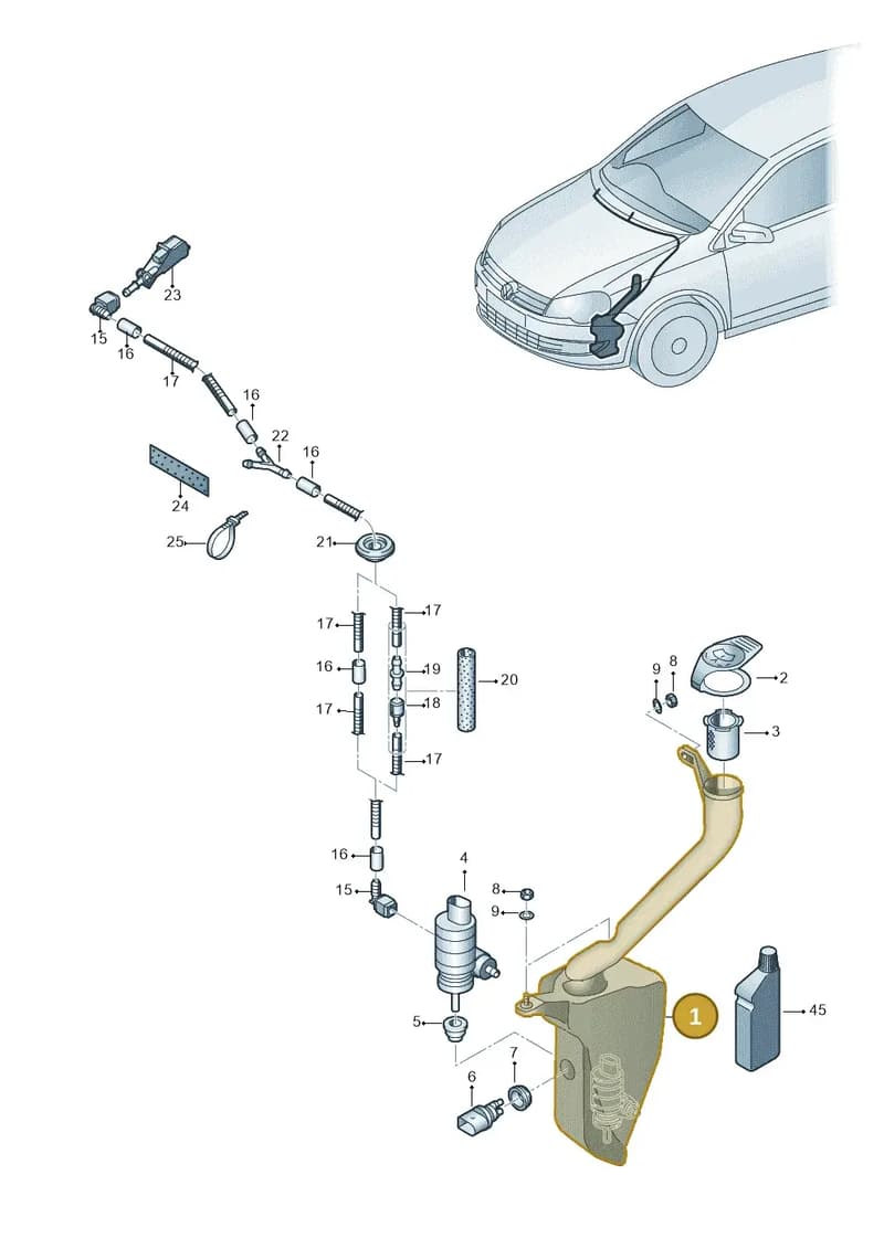 6Q0955453P — Volkswagen Polo Vivo (2014-2017) diagram 784955100, position 1