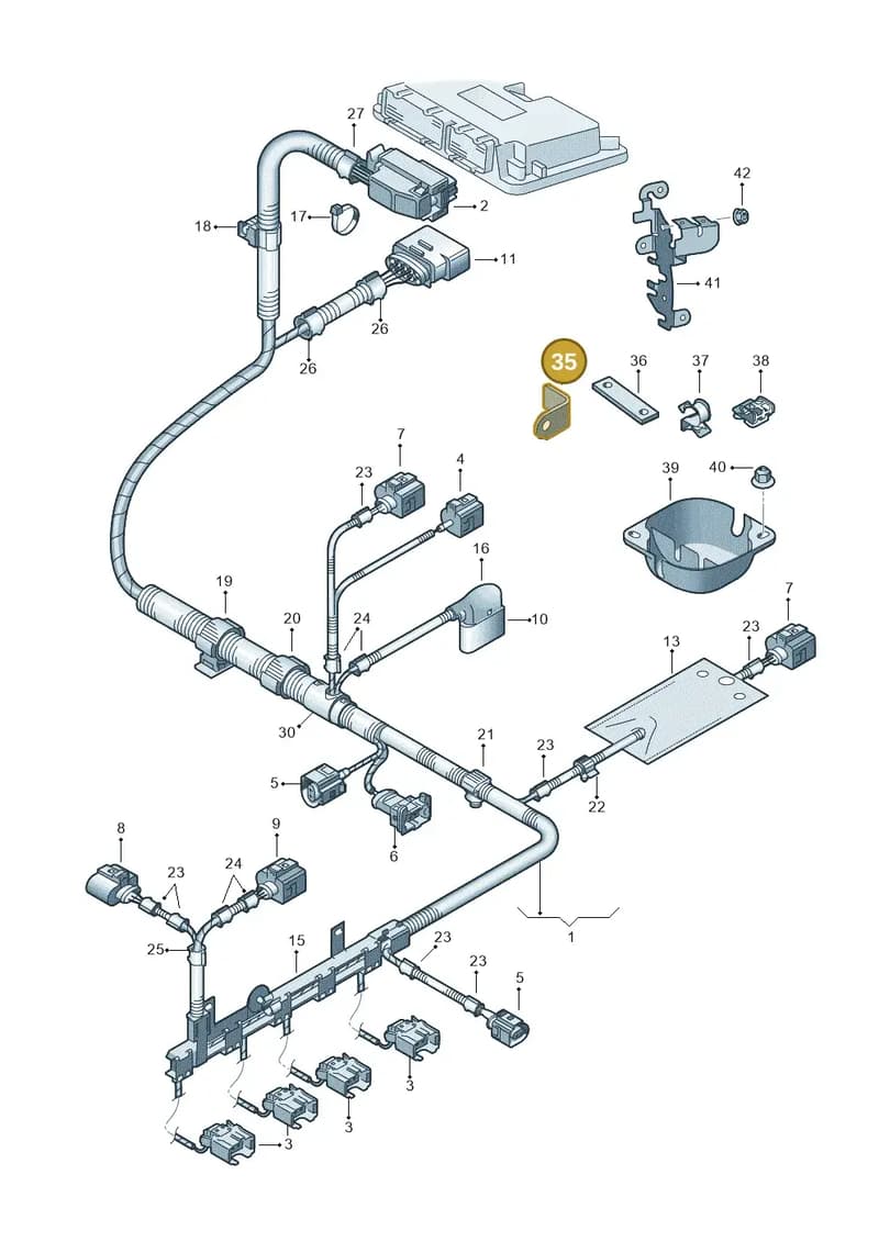 6Q0971501F — Skoda Rapid Ambition (2011-2021) diagram 677971100, position 35