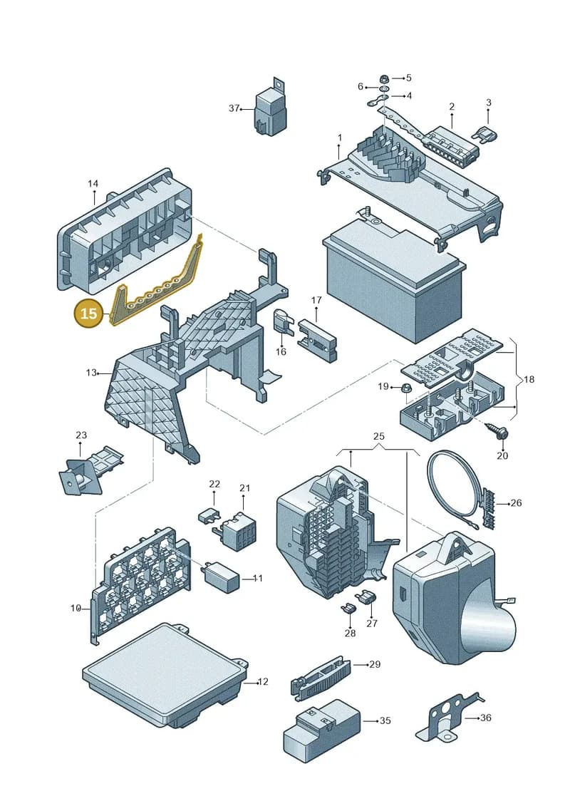 6Q0971615A — Skoda FABIA/COMBI (1999-2004) diagram 210937000, position 15