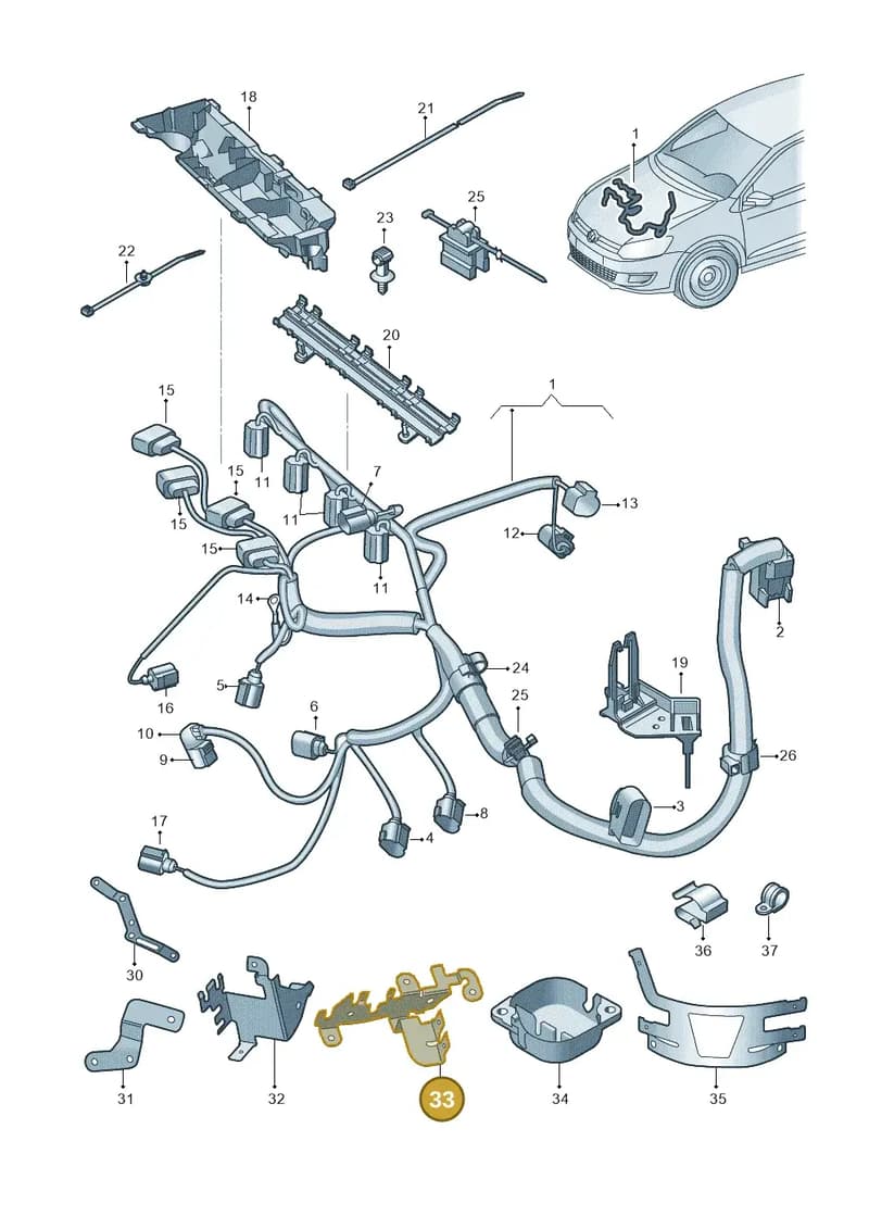 6Q0971858AA — Skoda Rapid (2012-2022) diagram 873971100, position 33