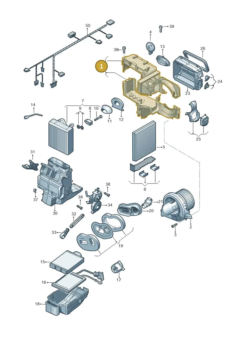 6Q2820007A — Skoda Fabia (2014-2022) diagram 773820100, position 1