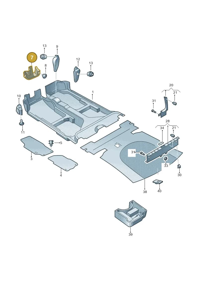 6Q2863129B9B9 — Skoda FABIA/COMBI            05> (2004-) diagram 225863000, position 7