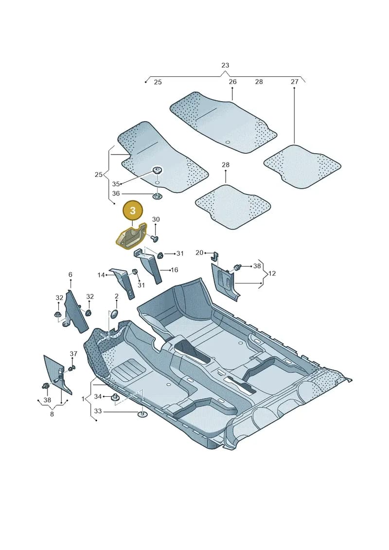 6Q2863129B9B9 — SEAT Ibiza Reference (2011-2012) diagram 672863000, position 3