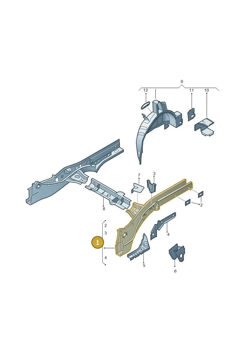 6Q6803502C — Audi A1 Sportback (2010-2015) diagram 708803200, position 1