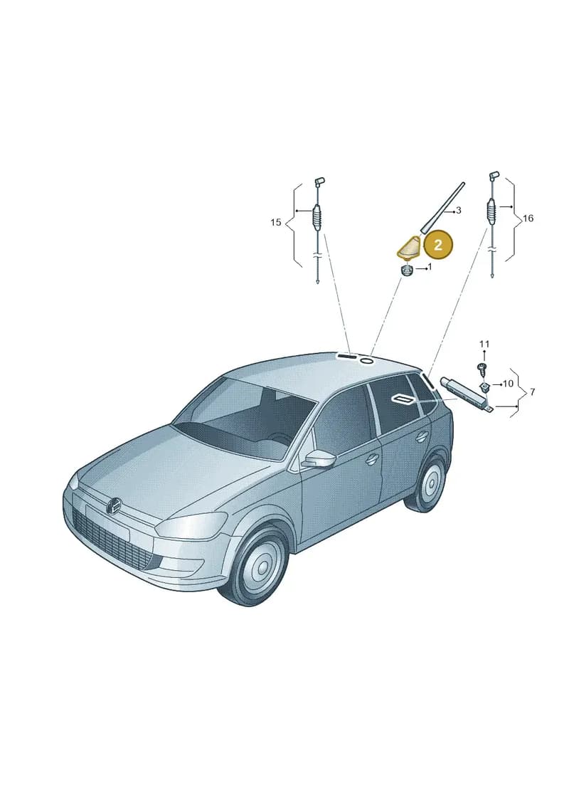6R0035501B — Volkswagen Polo (2012-2014) diagram 672035100, position 2