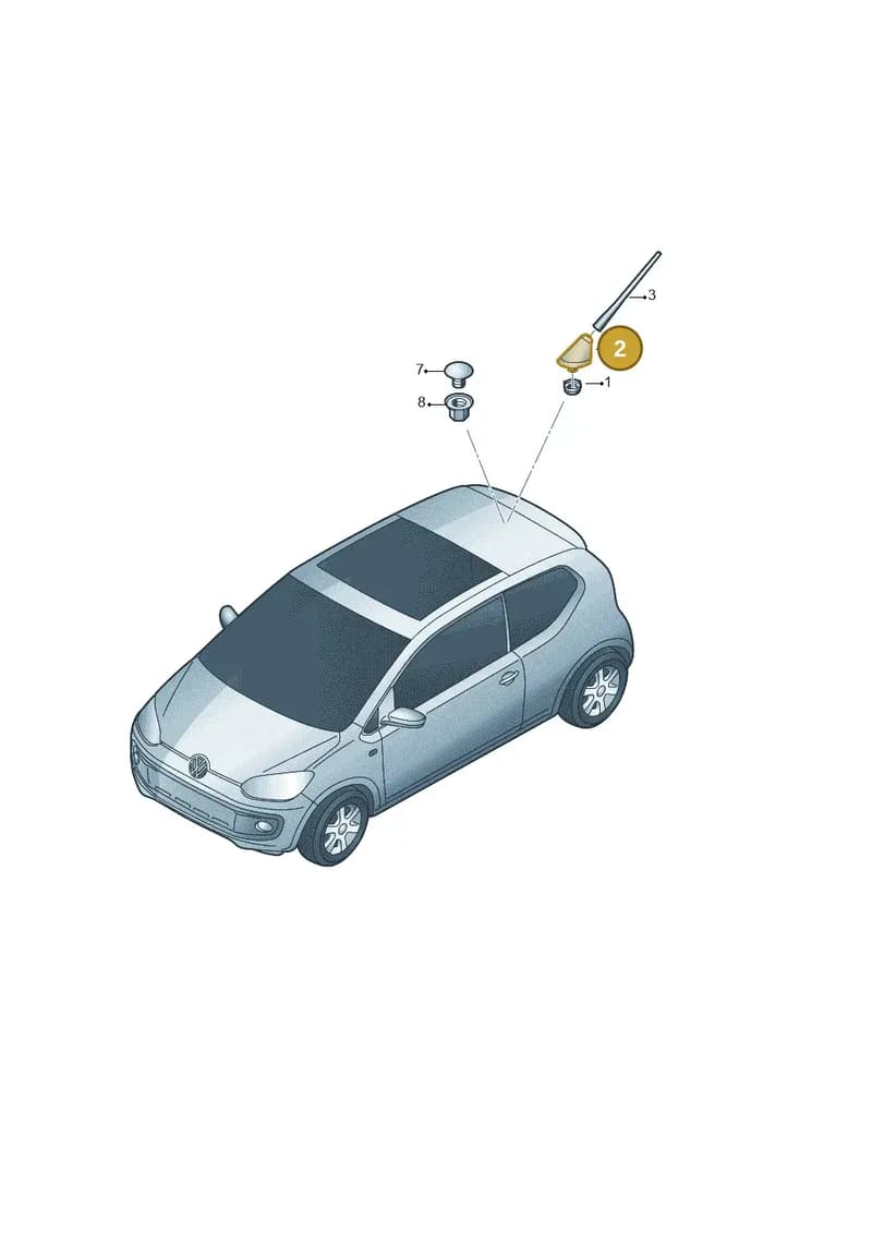 6R0035501B — Volkswagen E-up! (2013-2016) diagram 723035100, position 2