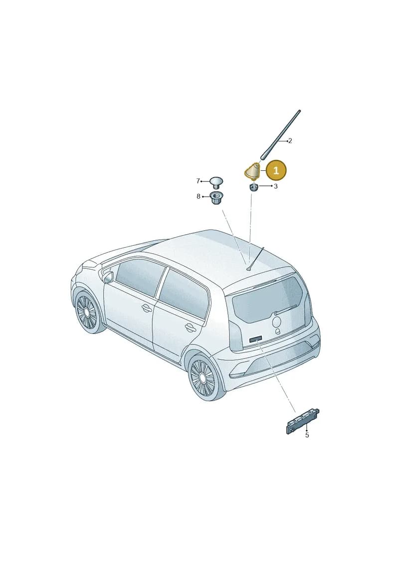 6R0035501B — Volkswagen up! (2016-2023) diagram 892035100, position 1