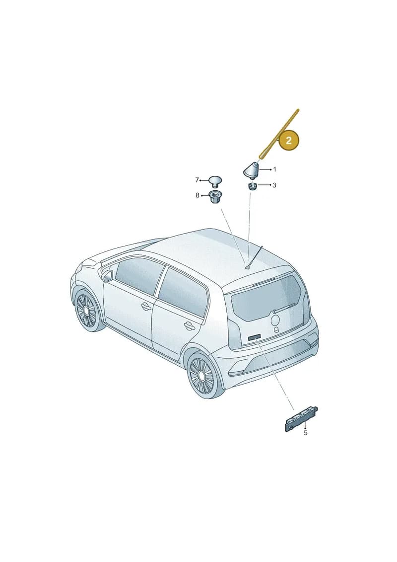 6R0035849B — Volkswagen up! (2016-2023) diagram 892035100, position 2