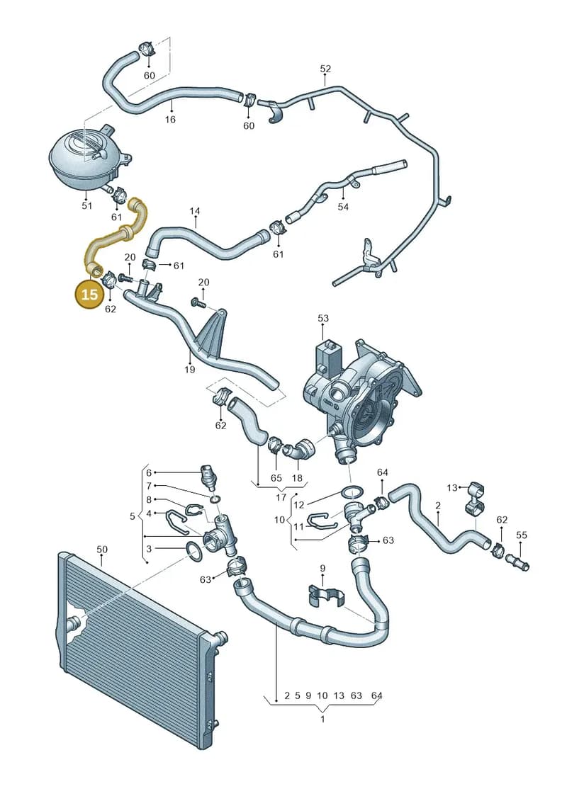 6R0122109L — Audi A1 Sportback (2014-2018) diagram 792121200, position 15