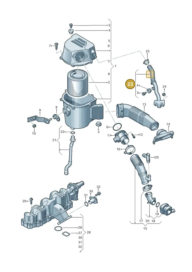 6R0129565A — SEAT Ibiza (2012-) diagram 672129500, position 23