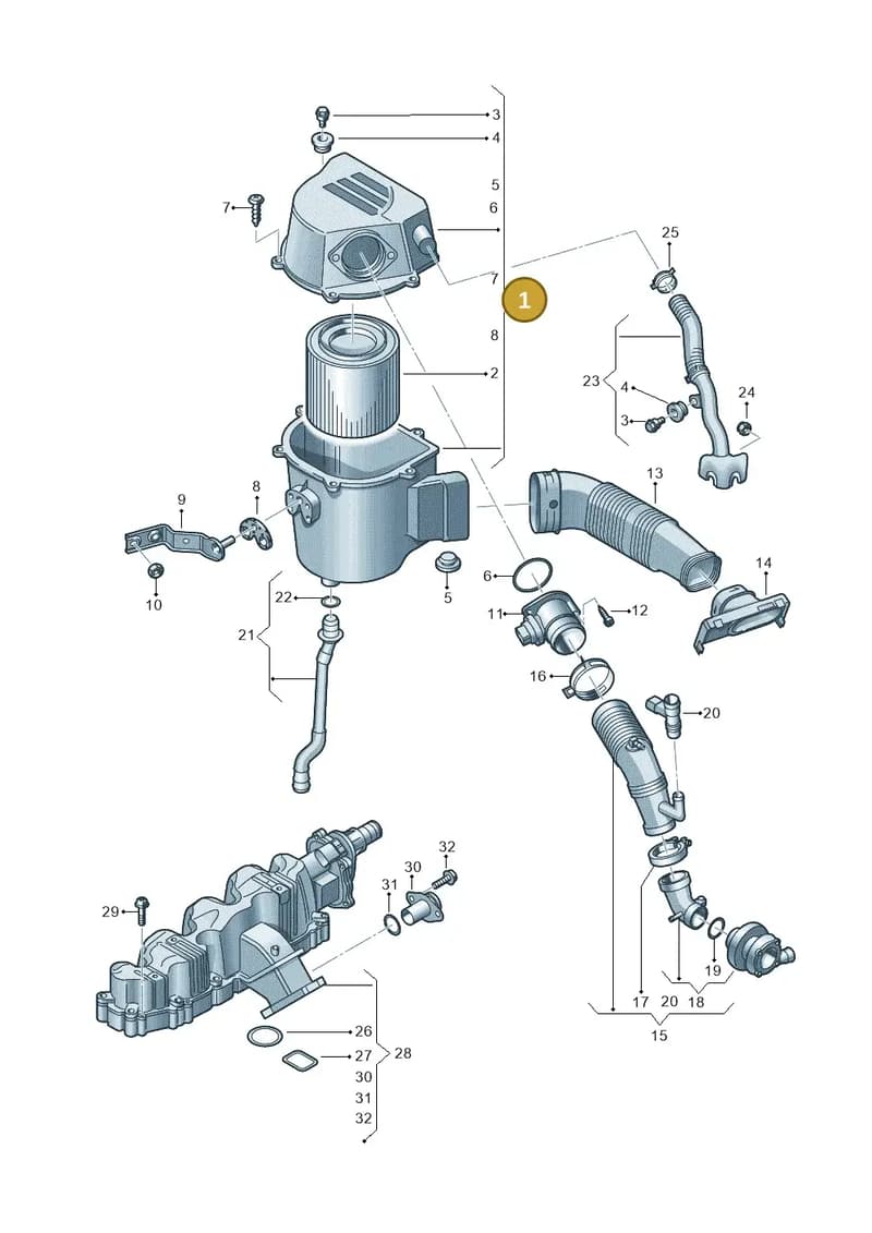 6R0129607H — SEAT Ibiza (2012-) diagram 672129500, position 1