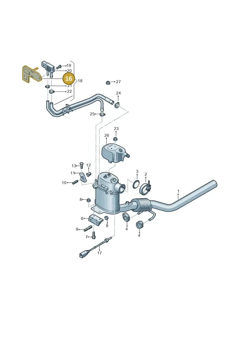 6R0131649 — Skoda Rapid (2012-2022) diagram 672253600, position 16