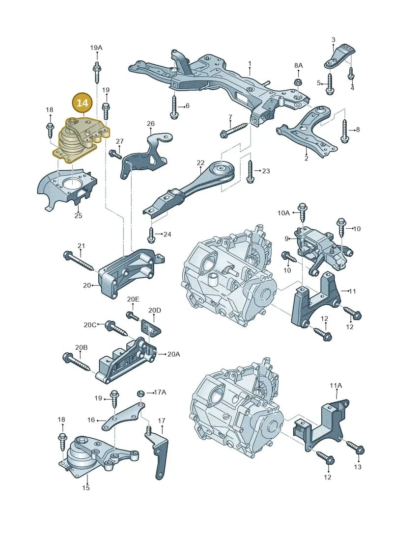 6R0199167P — SEAT Ibiza (2012-) diagram 747199250, position 14