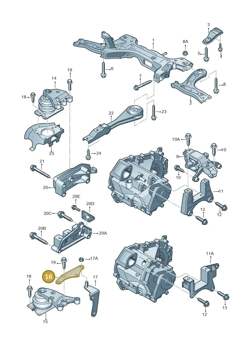 6R0199588 — SEAT Toledo Reference (2012-2015) diagram 672199250, position 16