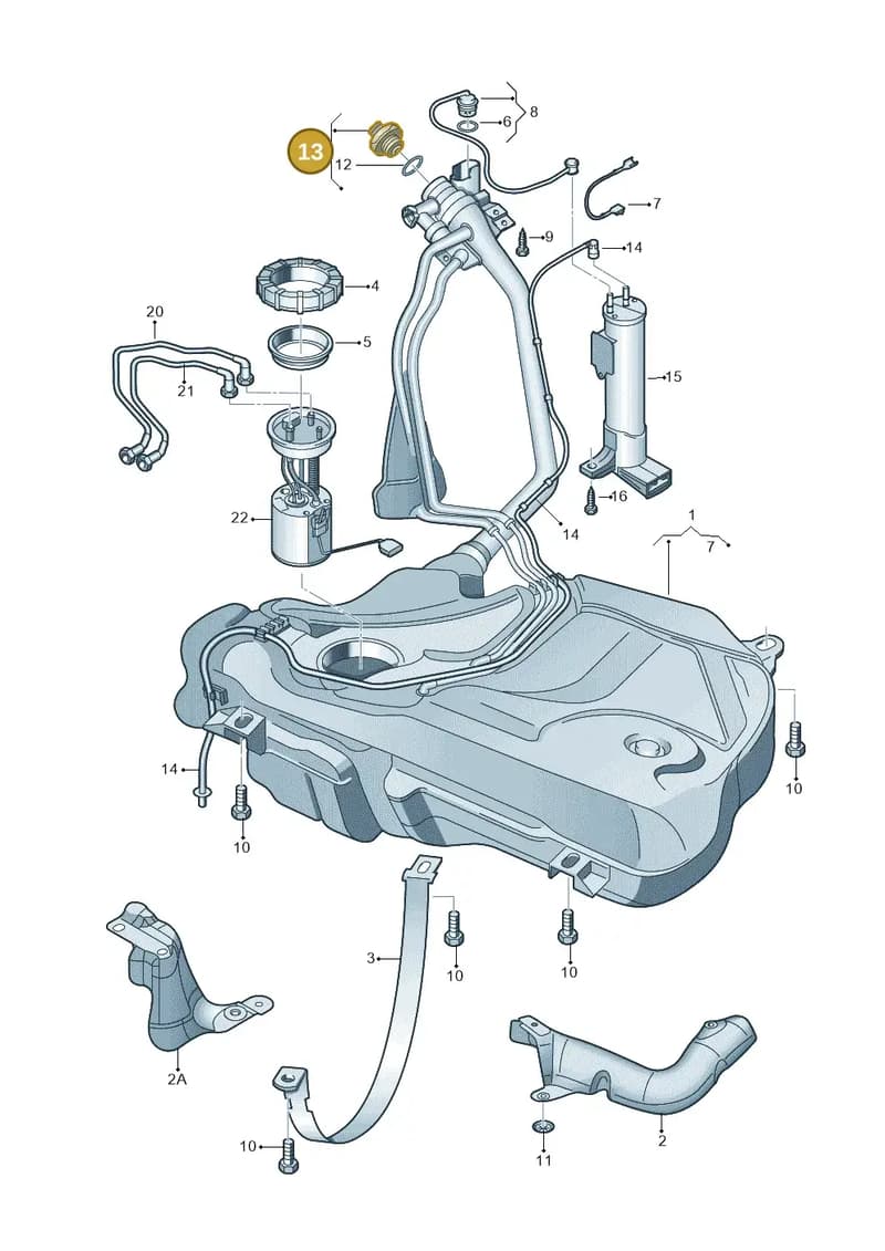 6R0201550G — Audi A1 Sportback (2014-2018) diagram 747201400, position 13