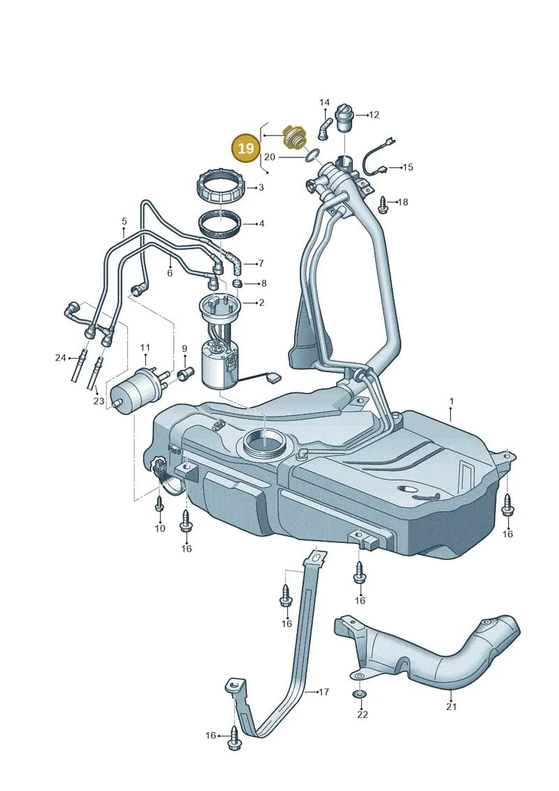 6R0201550J — SEAT Ibiza (2015-) diagram 672201100, position 19