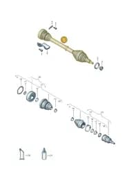 6R0407761A Volkswagen Driveshaft
