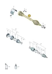 6R0407761F Volkswagen Driveshaft