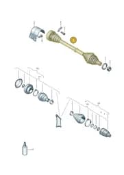 6R0407764M Volkswagen Driveshaft