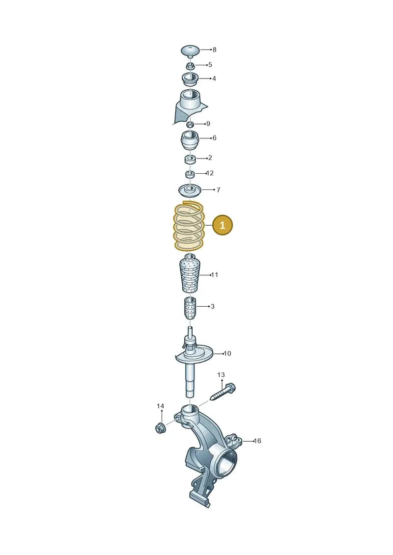 6R0411105AK — Audi A1 Sportback (2014-2018) diagram 672411000, position 1