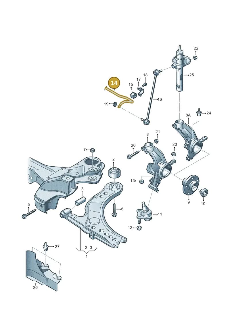 6R0411305 — SEAT Ibiza (2015-) diagram 657407000, position 14