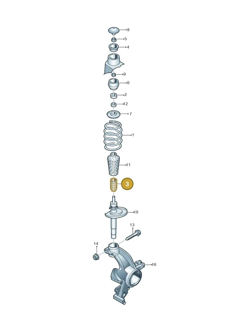6R0412303 — Audi A1 Sportback (2014-2018) diagram 672411000, position 3