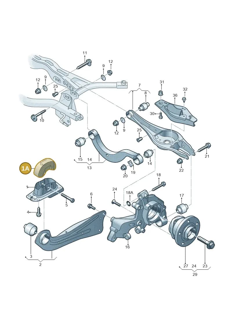 6R0501475A — Audi A1 Sportback (2014-2018) diagram 745505300, position 1A