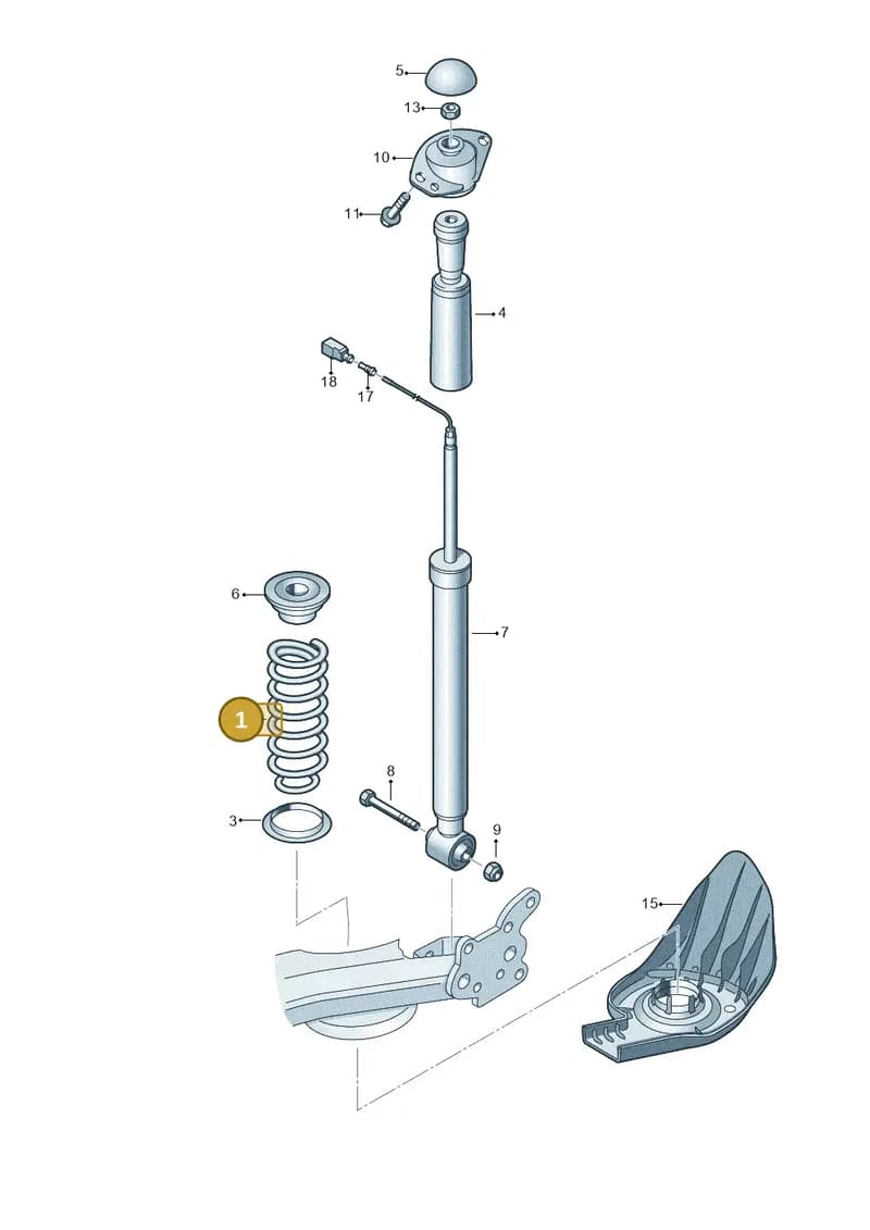 6R0511115Q — Audi A1 Sportback (2014-2018) diagram 773511100, position 1