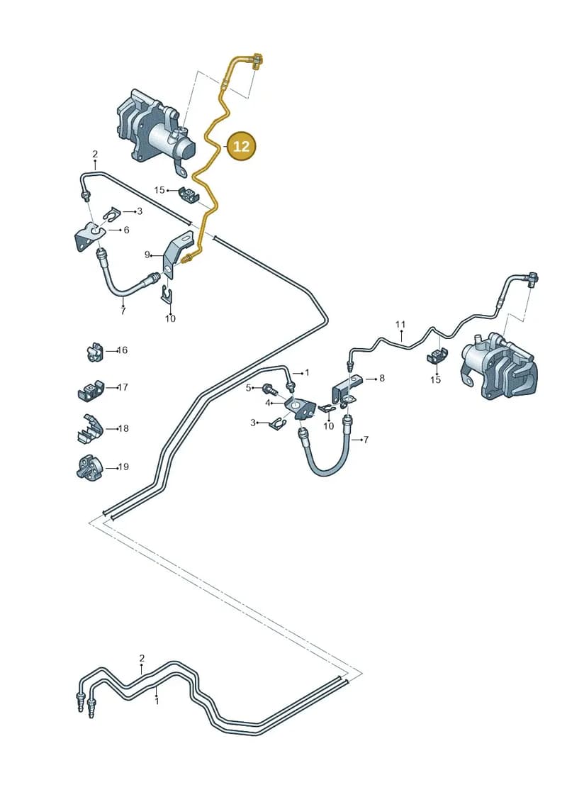 6R0611764M — Audi A1 Sportback (2014-2018) diagram 708611300, position 12
