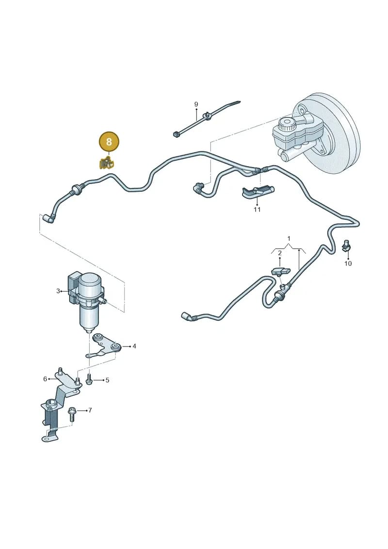 6R0612515 — Audi A1 Sportback (2014-2018) diagram 792611800, position 8