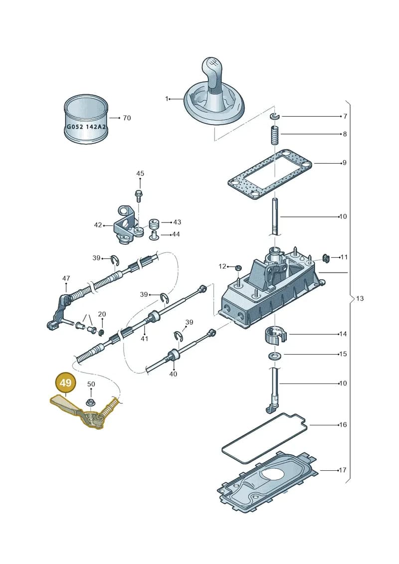 6R0711046C — Skoda Roomster (2010-2015) diagram 481711300, position 49