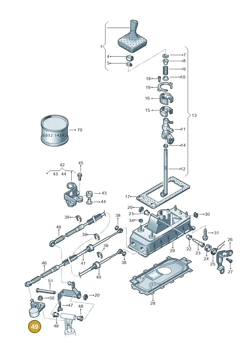 6R0711046E — SEAT IBIZA                  06> (2005-) diagram 253711300, position 49