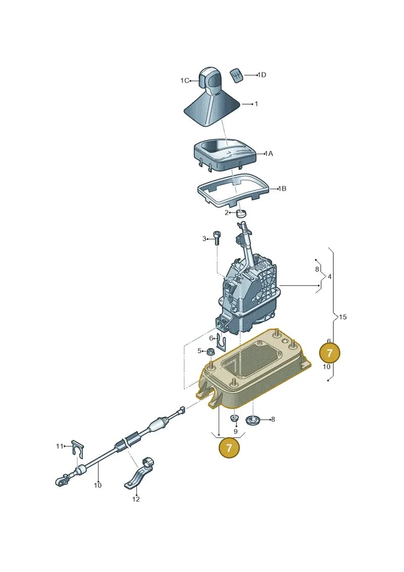 6R0713061B — Skoda Fabia (2014-2022) diagram 797713100, position 7