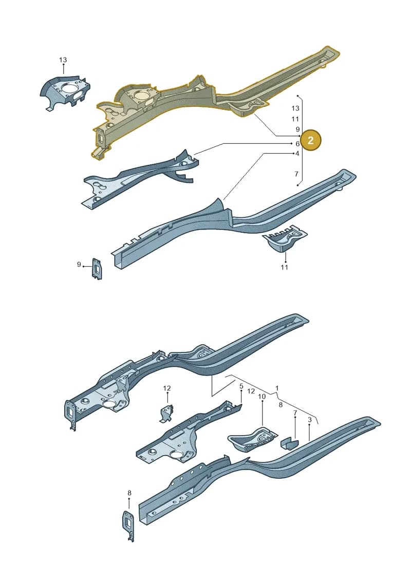 6R0803092D — Audi A1 Sportback (2014-2018) diagram 792803000, position 2
