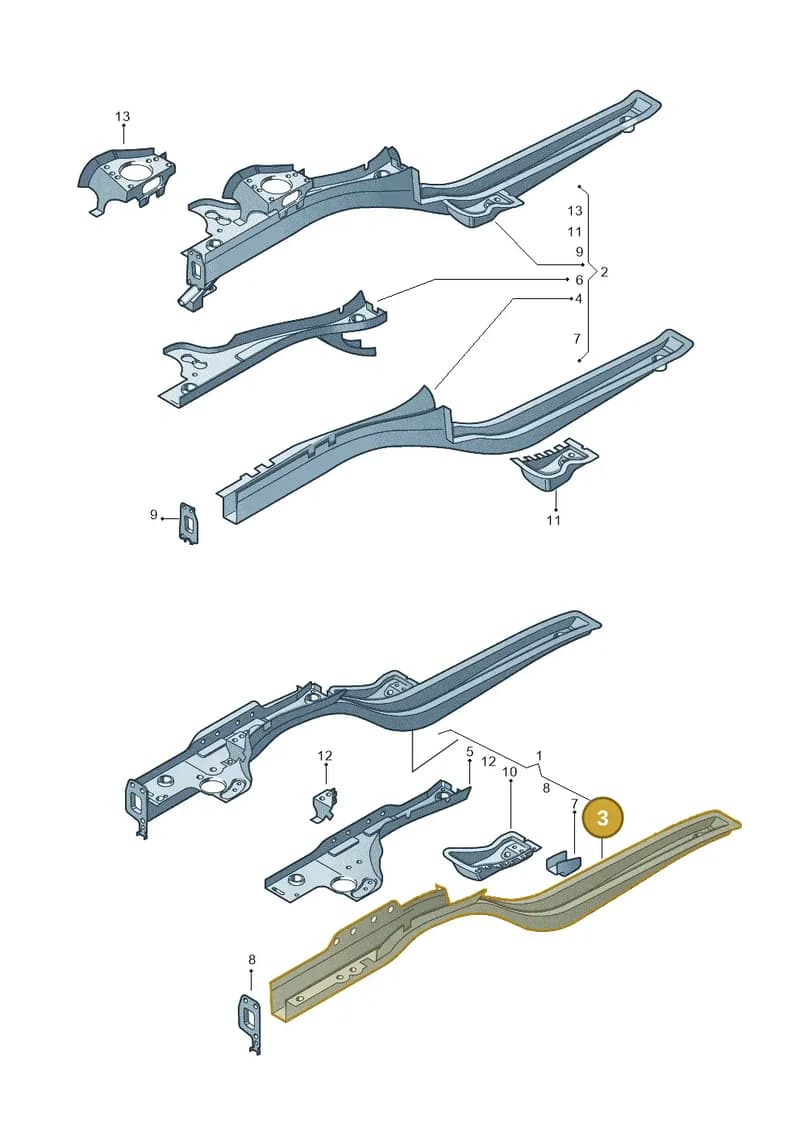 6R0803105B — Audi A1 Sportback (2014-2018) diagram 792803000, position 3