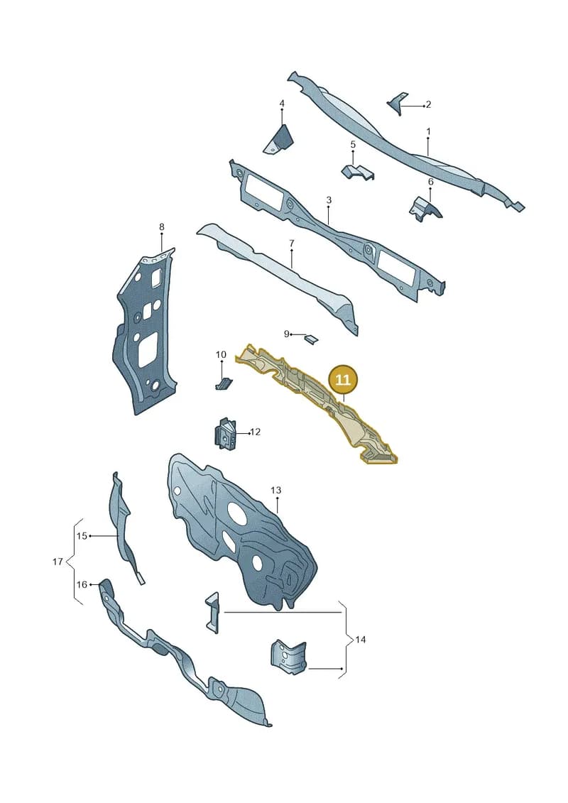 6R0805261 — Skoda Rapid (2012-2022) diagram 740803150, position 11