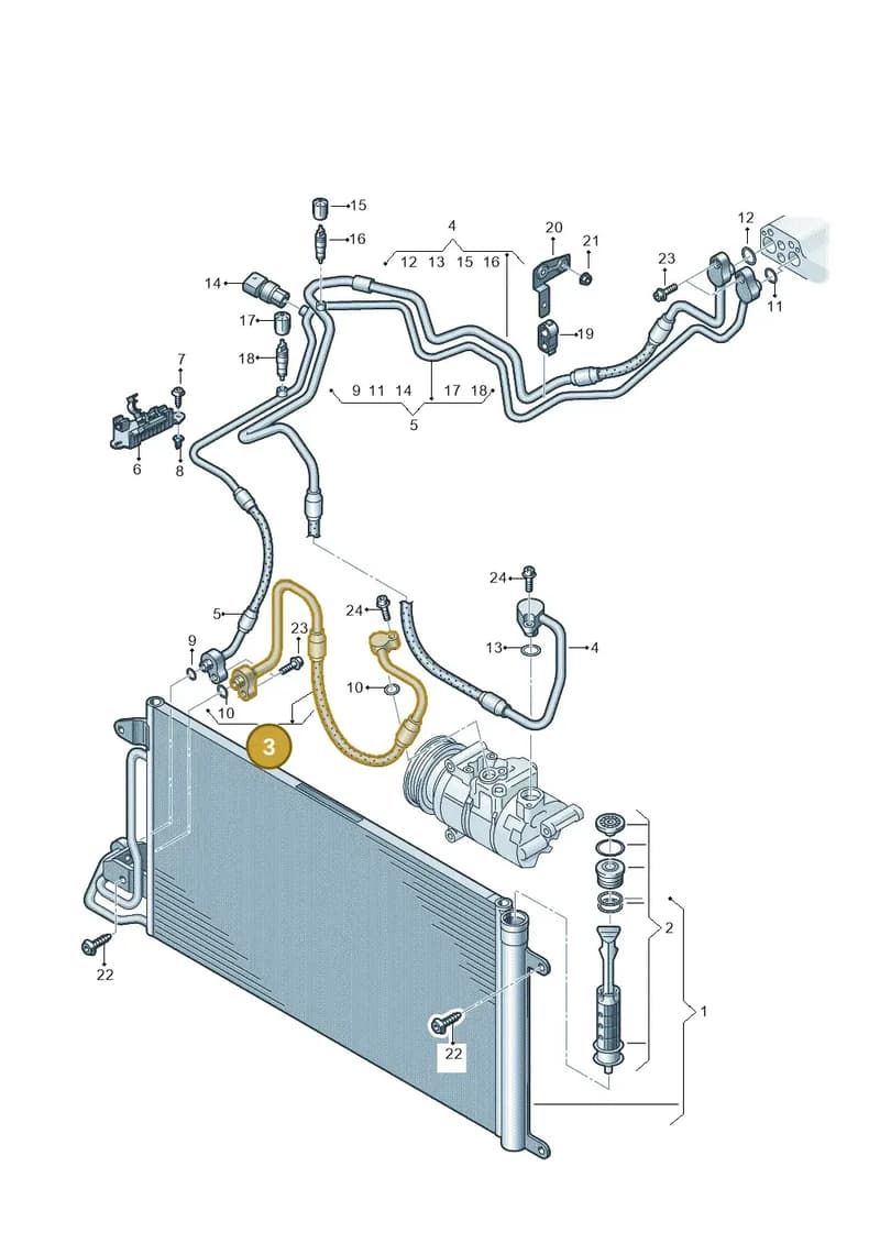 6R0820721E — Skoda Rapid (2012-2022) diagram 708260400, position 3