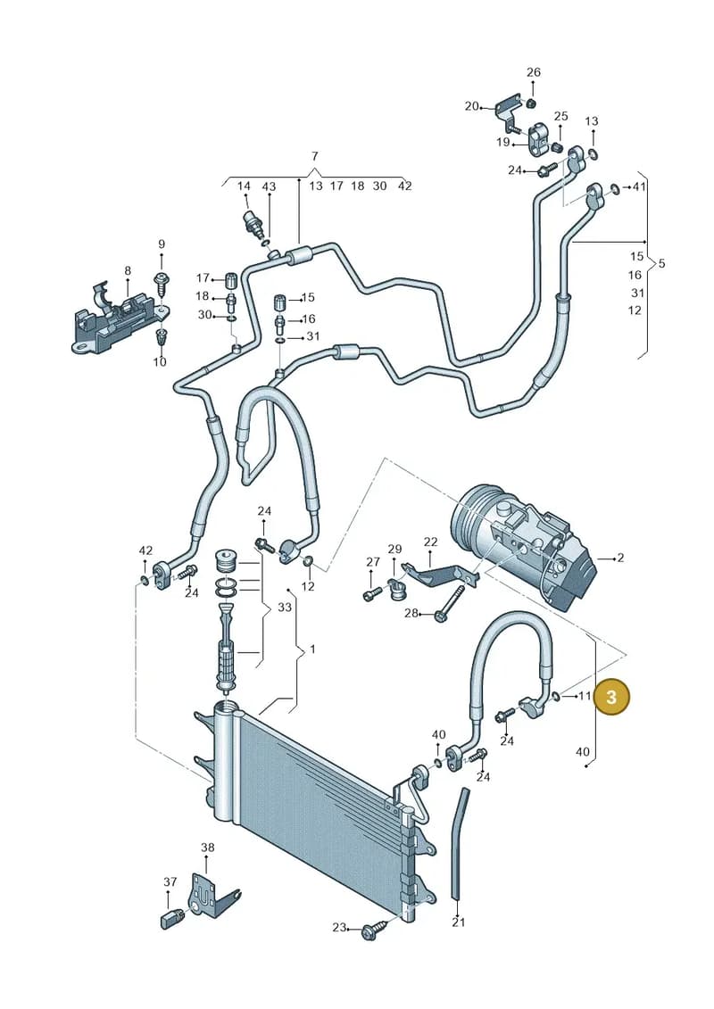 6R0820721J — SEAT Ibiza (2012-) diagram 672260410, position 3