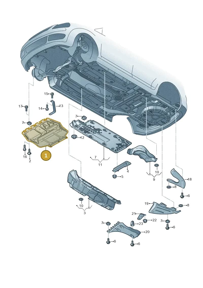 6R0825901A — Skoda Rapid (2012-2022) diagram 740825100, position 1