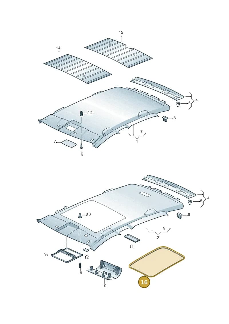 6R0867659 — Volkswagen Polo 1.4 BlueMotion (2014-2017) diagram 672867550, position 16