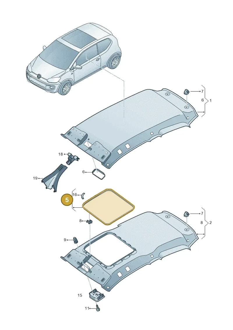 6R0867659 — SEAT Mii (2011-2019) diagram 723867550, position 5