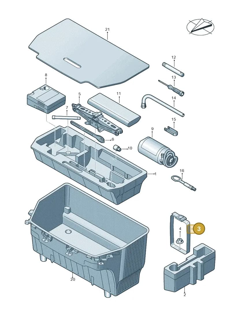 6R0867749 — Audi Q8 e-tron (2018-2025) diagram 586011100, position 3