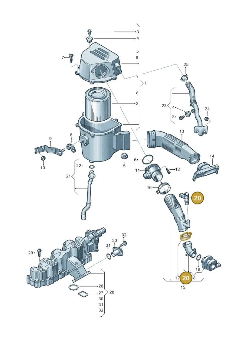 6R0906391 — Skoda Rapid (2012-2022) diagram 672129500, position 20